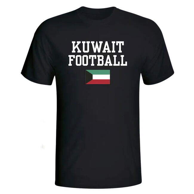 Kuwait Football T-Shirt - Black