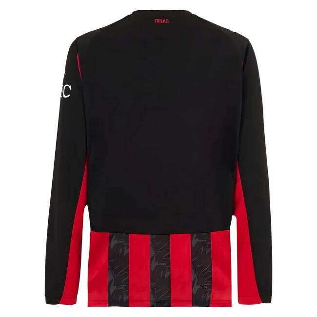 AC Milan Long Sleeve official style Home Shirt 2025-2026 (Men