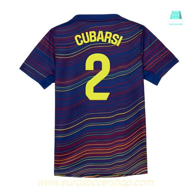 2025-2026 Barcelona Academy Pro Pre Match Shirt (Blue) - Kids (Cubarsi 2)