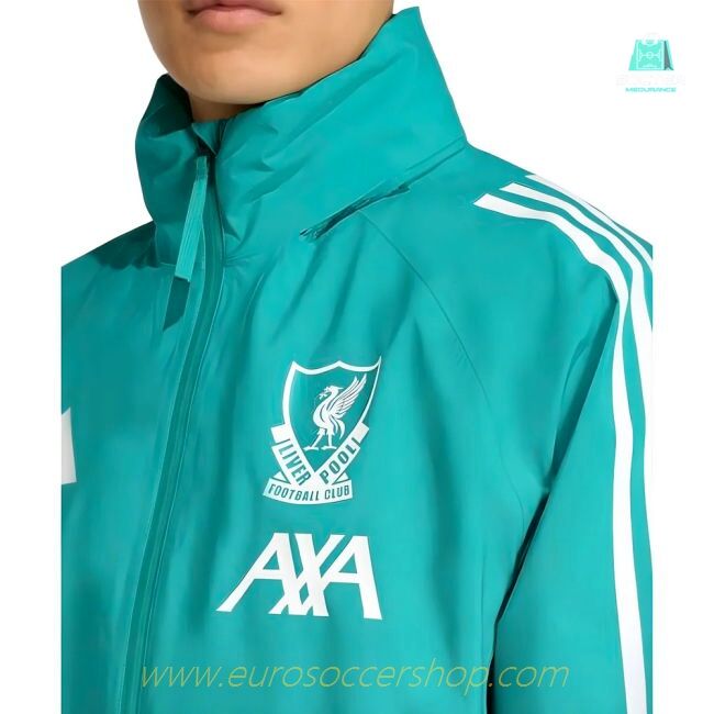 2025-2026 Liverpool EU Rain Jacket (Sea Green)