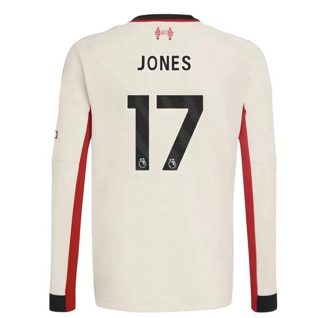 2025-2026 Liverpool Away Long Sleeve Shirt (Kids) (Jones 17)