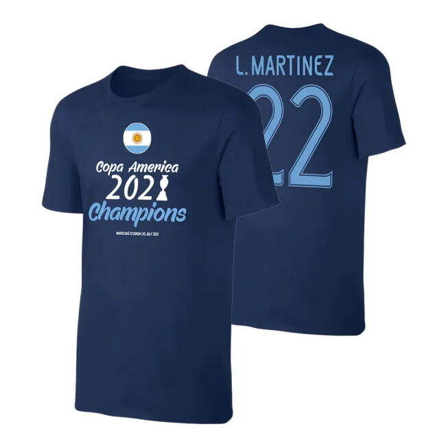 Pro-Grade World-Class Argentina Winners T-Shirt (L. Martinez 22) Dark