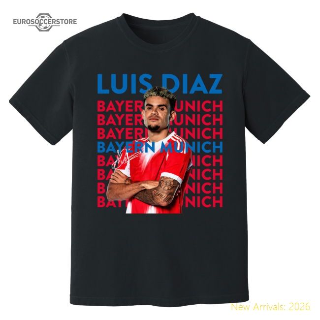Luis Diaz Bayern Munich New Signing T-shirt (black) - Unique Style