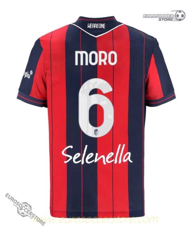 Bologna's 25-26 Home Jersey Featuring MORO 6