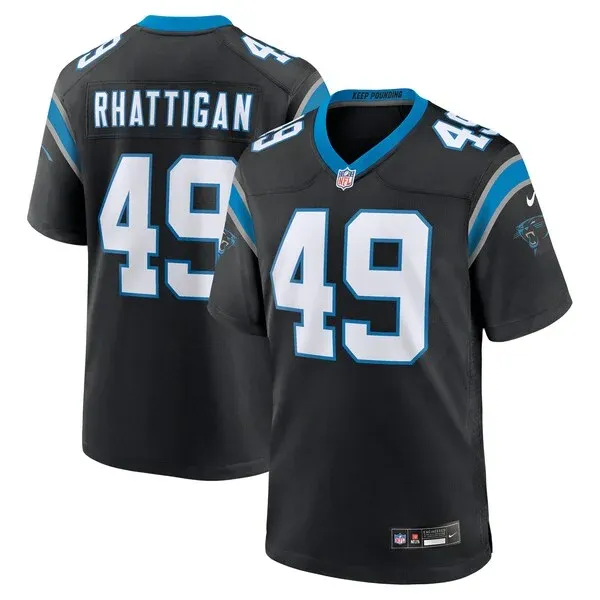 None Jon Rhattigan Game Jersey - Black | NFL Player Jersey | NFL Footb
