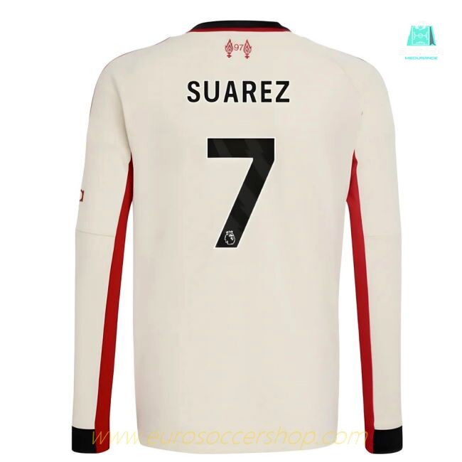 2025-2026 Liverpool Away Long Sleeve Shirt (Kids) (Suarez 7)