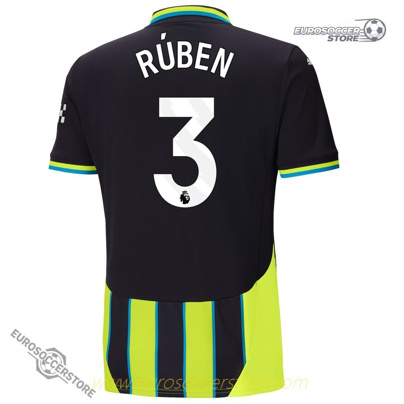 Rúben's Number 3 Away Jersey for Manchester City in the 24-25 Season