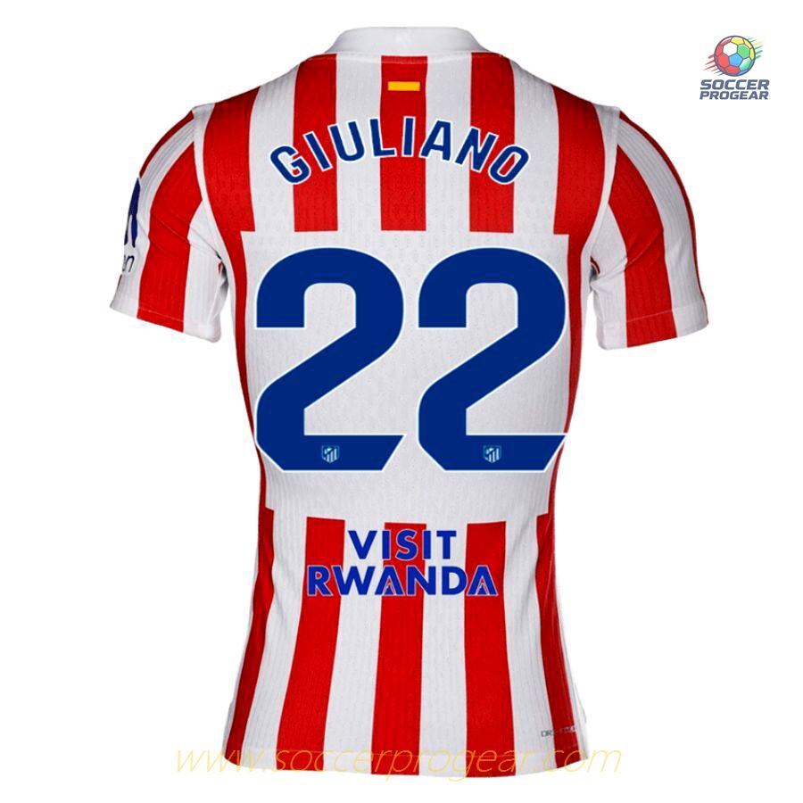 Atletico Madrid Home Soccer Football Shirt Youth Soccer Football Shirt 2025/26 Collection Giuliano