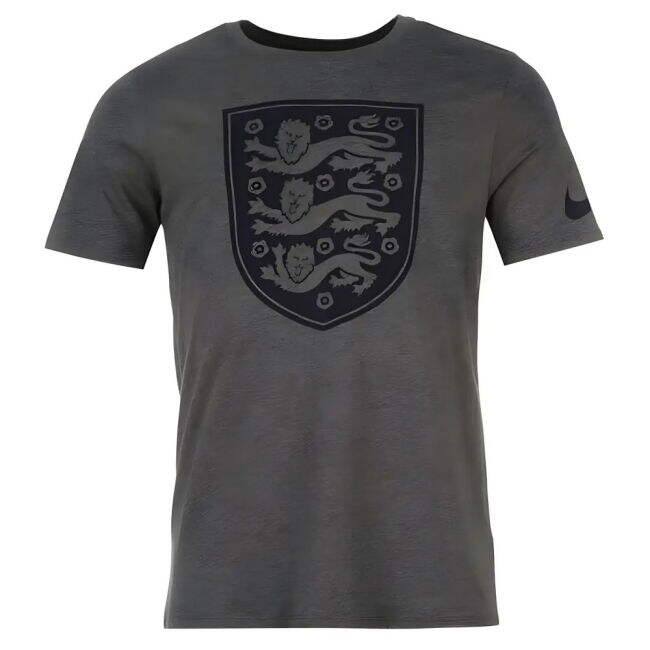 2016-2017 England Nike Crest Tee (Charcoal) - Kids