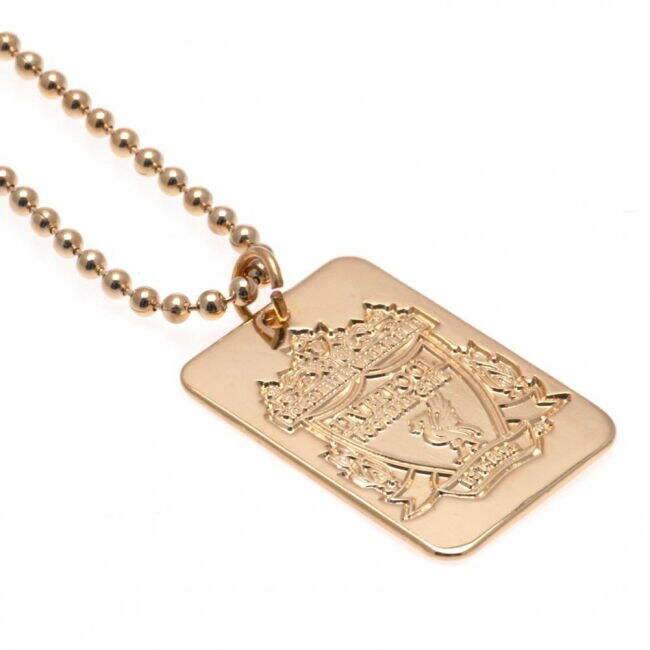 Liverpool Original Liverpool FC Gold Plated Dog Tag & Chain
