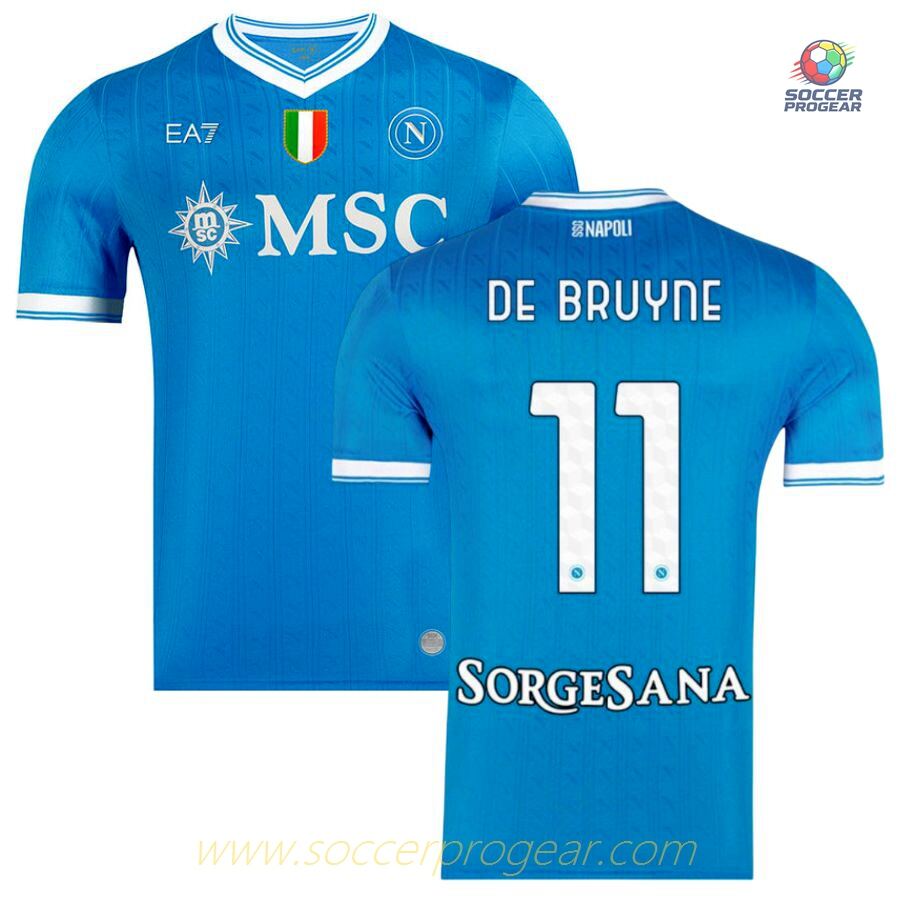 Naples Home Team Football Shirt 2025-26 Edition De Bruyne