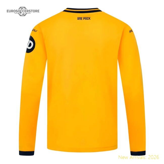 First-class 2024-2025 Wolves Long Sleeve Home Shirt (kids)
