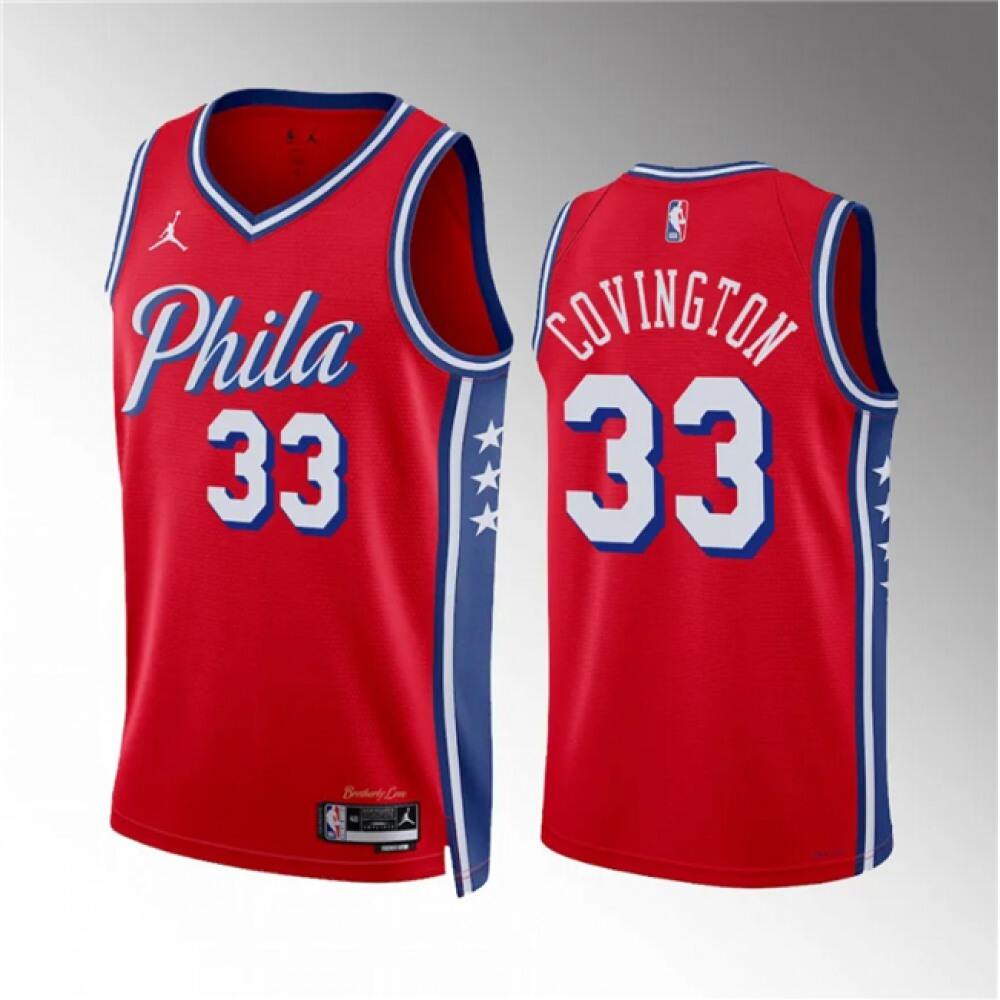 Performance Authentic Men's PHI #33 Robert Red Basketball Jersey