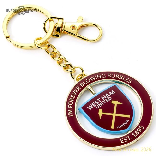 West Ham United Fc Spinner Keyring - Fantastic Value - Authentic Design