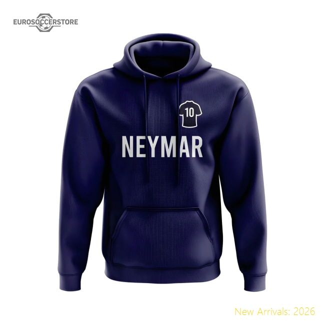 Authentic Match-Day Neymar Psg Number Hoody (Navy)