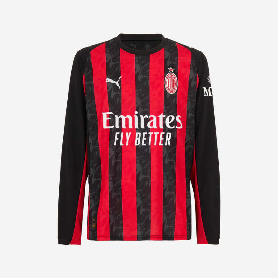 AC MILAN LONG SLEEVE HOME 2025/26 JERSEY Authentic Kit
