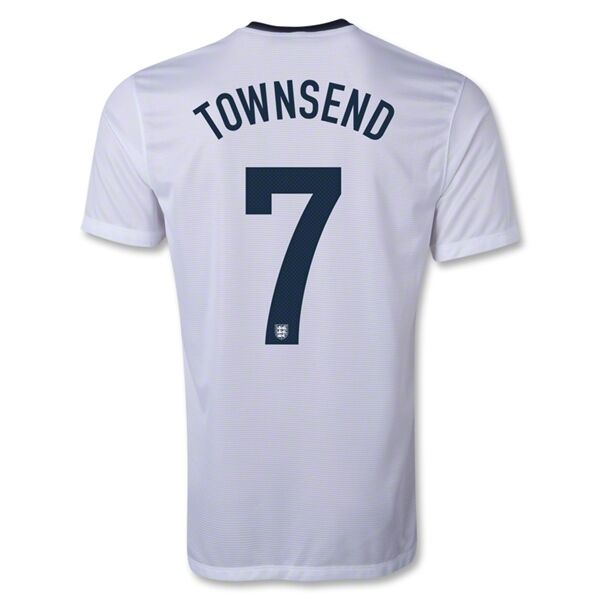 2013 England 7 TOWNSEND Home White Jersey Shirt - Official Replica