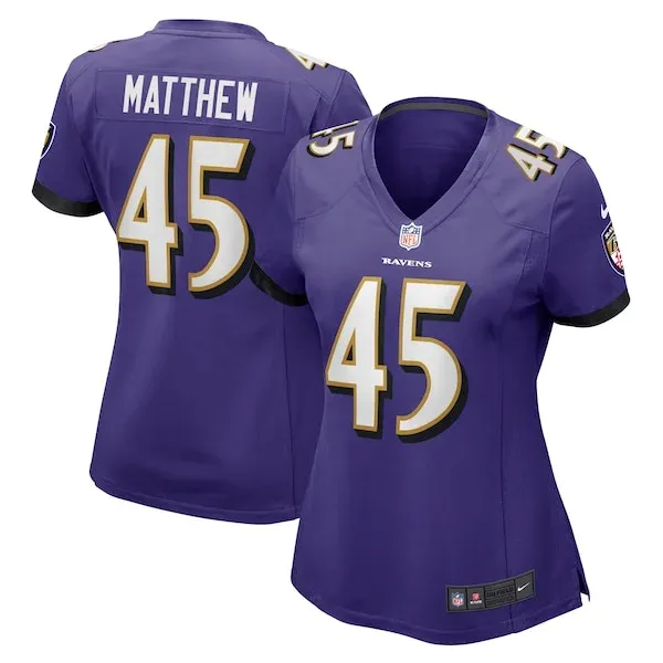 Baltimore Ravens Christian Matthew Game Jersey - Purple | NFL Playe...