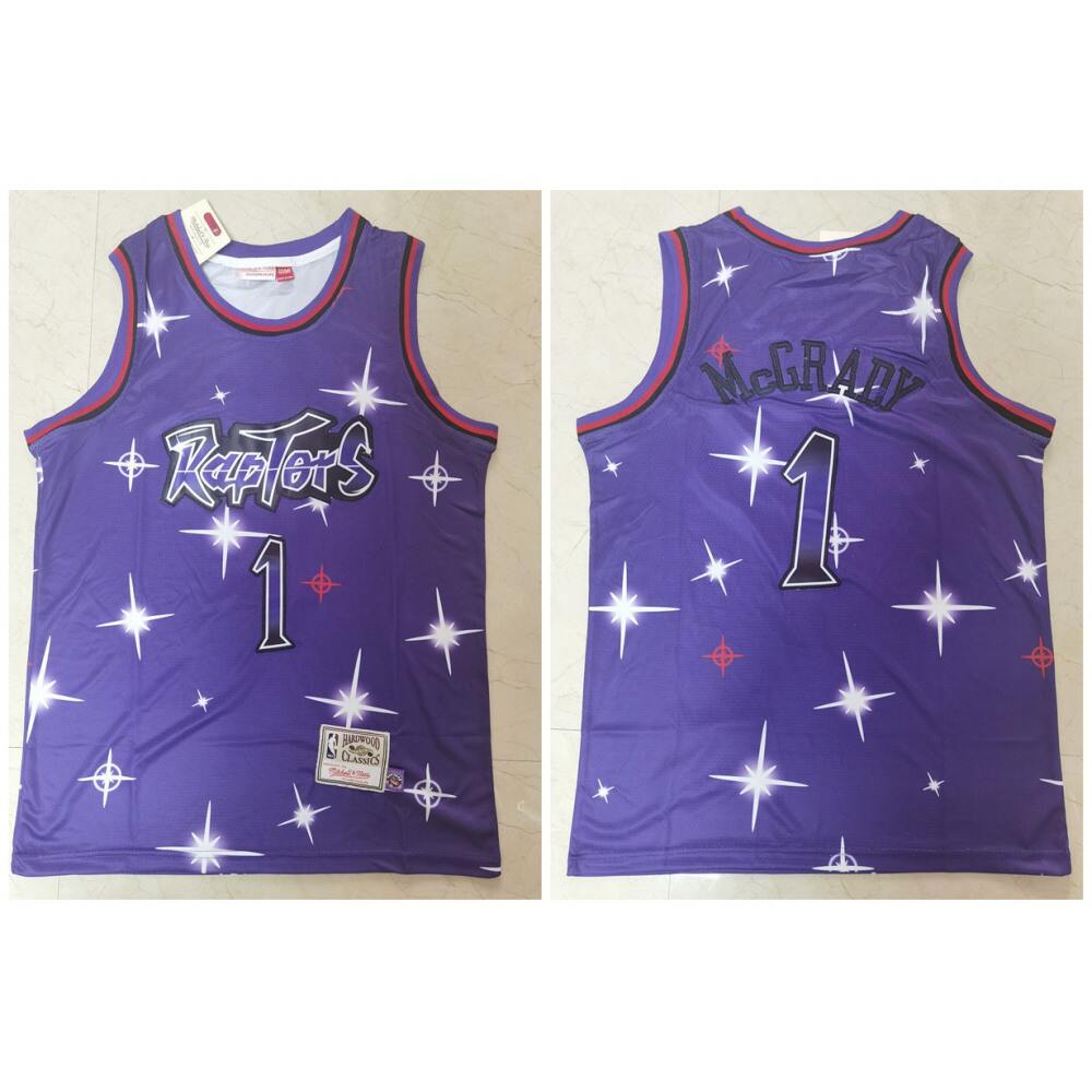 Cost-Effective Men's Raptors #1 Tracy Purple Basketball Jersey