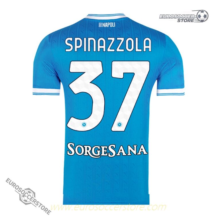 SPINAZZOLA 37 Napoli Home Jersey for the 25-26 Season