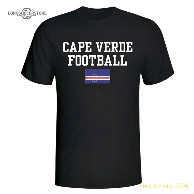 Cape Verde Football T-shirt - Black - Affordable - Match Quality