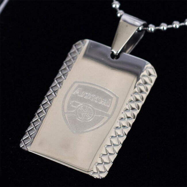 Arsenal FC Patterned Dog Tag & Chain - high quality