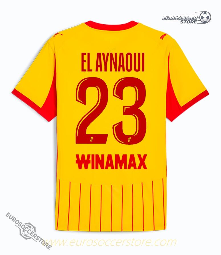 RC Lens 25-26 Season Home Europa League AYNAOUI 23 Jersey