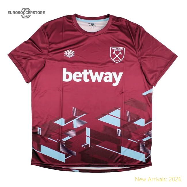 Authentic 2023-2024 West Ham Warm Up Jersey (claret) - Premium