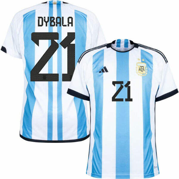 Argentina World Cup 2022 Home DYBALA Soccer Jersey Football Shirt -