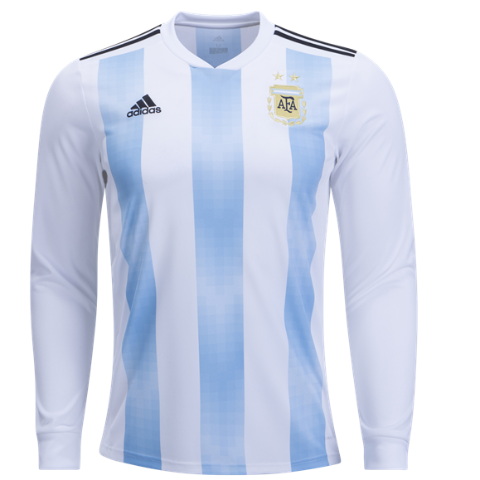 Argentina Home 2018 World Cup LS Soccer Jersey Shirt - World Cup