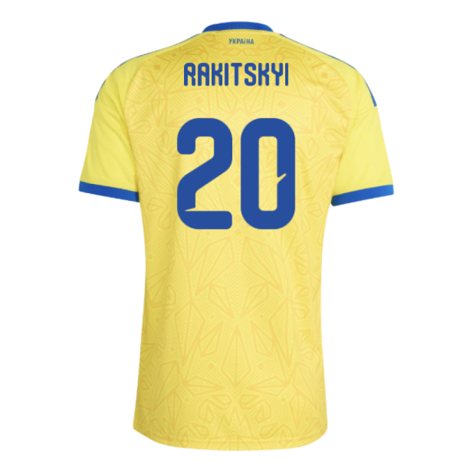 Licensed 2026-2027 Ukraine Home Shirt (Rakitskyi 20) Official Team Jersey