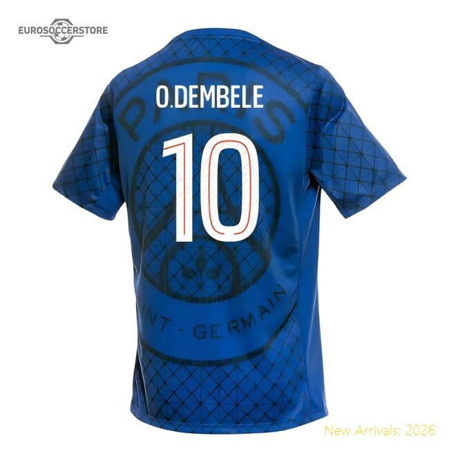 Premium 2025-2026 Psg Academy Pro Home Pre Match Shirt (Royal) (O.Dembele
