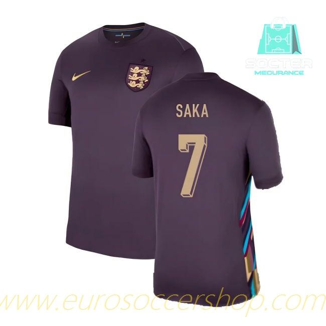 2024-2025 Season Genuine Three Lions Away Shirt (Saka 7)