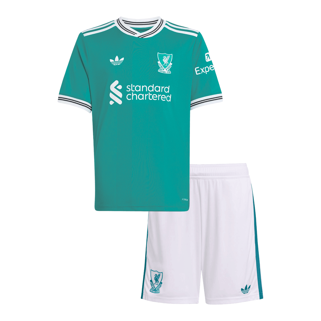 Liverpool Third Away Kids Soccer Jerseys Kit 2025/26