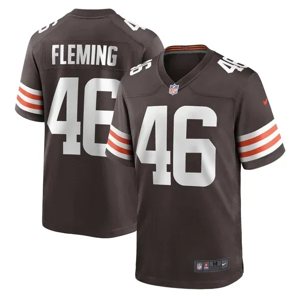 None Don Fleming  Jersey - Brown | NFL Player Jersey | NFL Football