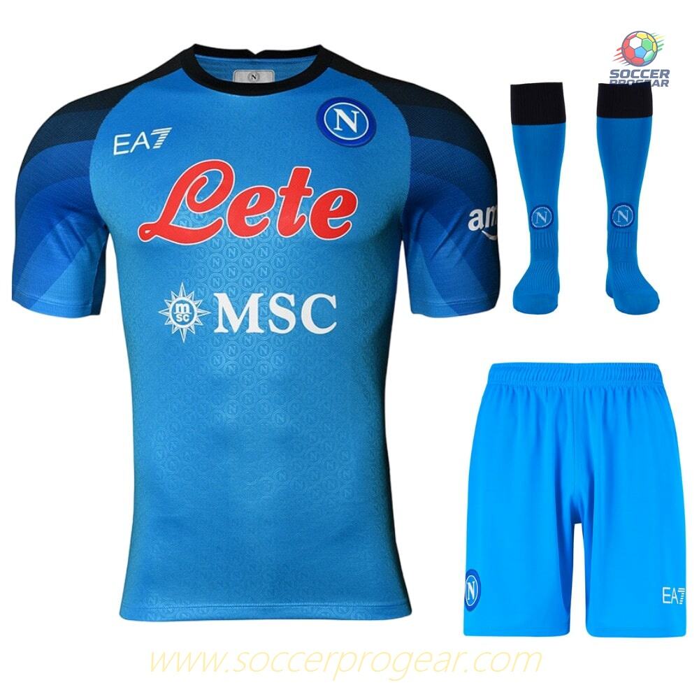 NAPLES Player Version EA7 HOME CHILDREN'S KIT JERSEY 2022 2023