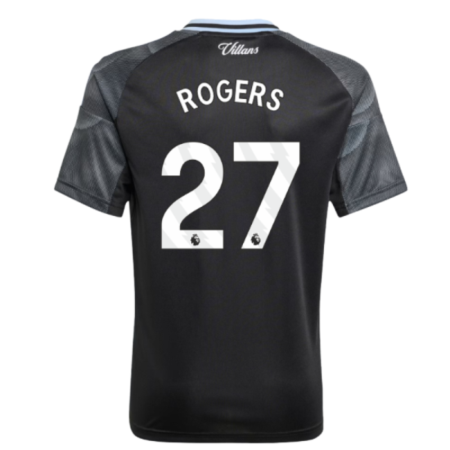 Aston Villa Away Football Shirt 2025-20 - Rogers 27 L S Kids