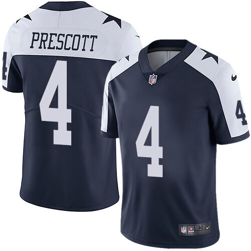 Cheap NFL DAL #4 Dak Prescott Navy None Limited Jersey player jersey