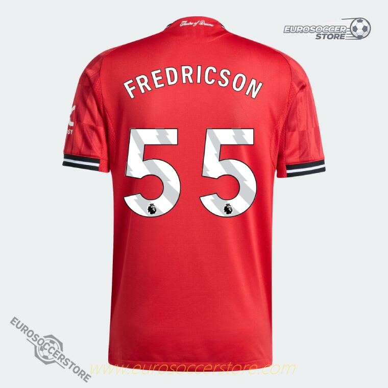 FREDRICSON's 55 Home Jersey for Manchester United in the 25-26 Season (Player Version)