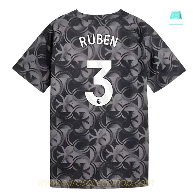 2025-2026 Man City Warm Up Jersey (Black) - Kids (Ruben 3)