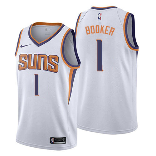 PHX #1 Devin Booker Professional 2024 Icon NBA Jersey - White Swingman
