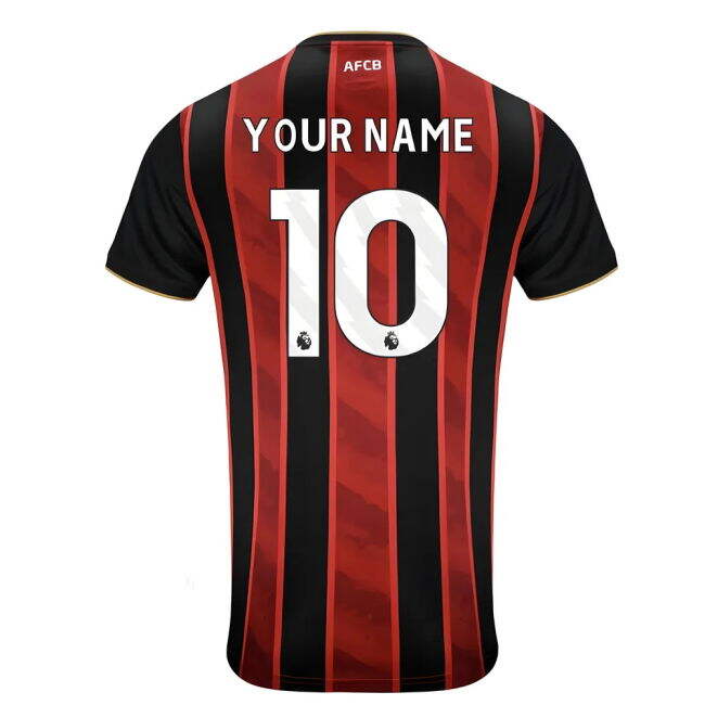 Verified 2025-2026 Bournemouth Home Shirt (Your Name) Breathable Fa...