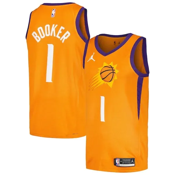 Premium Devin Booker PHX Basketball Jersey - Orange - Licensed Product