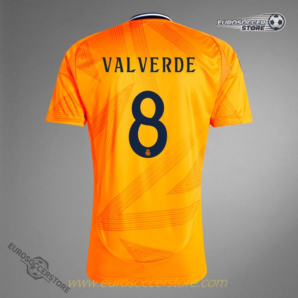 24-25 Season VALVERDE Number 8 Away Jersey for Real Madrid