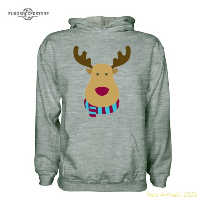 Premium West Ham Rudolph Supporters Hoody (grey) - Official Edition