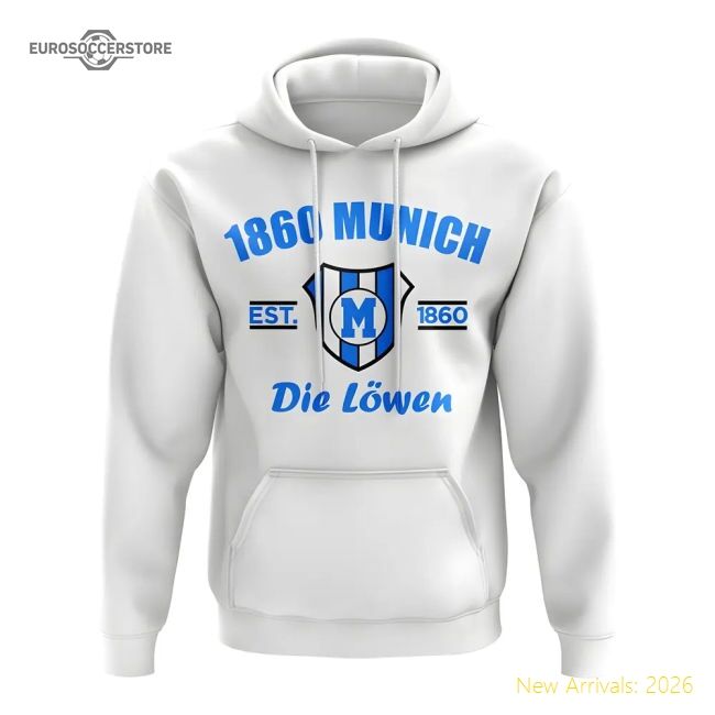 Genuine Fan-Favorite 1860 Munich Established Hoody (White)