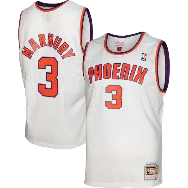 High-Quality Stephon Marbury PHX NBA Jersey - White - Licensed Product