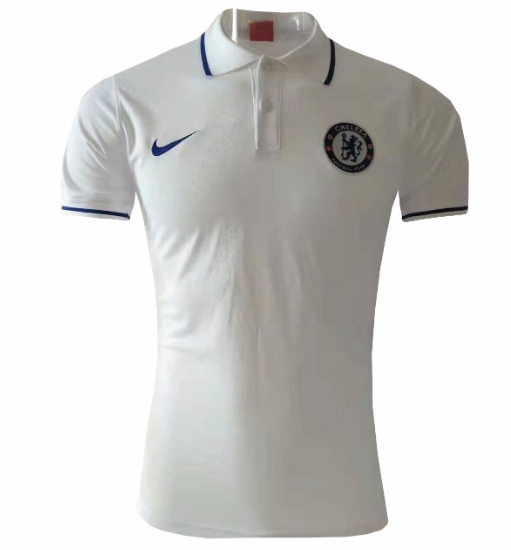 2019-20 CHELSEA WHITE POLO SHIRT WITH PANTS - Official Replica 5489