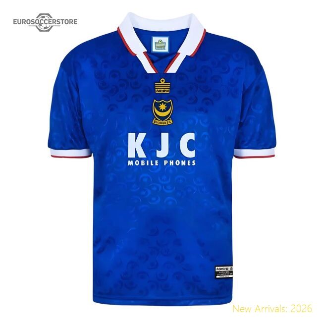 Official Portsmouth 1998 Admiral Retro Football Shirt - Premium