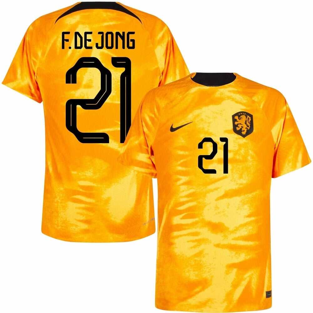 F. DE JONG 2022 WORLD CUP NETHERLANDS Genuine HOME SHIRT
